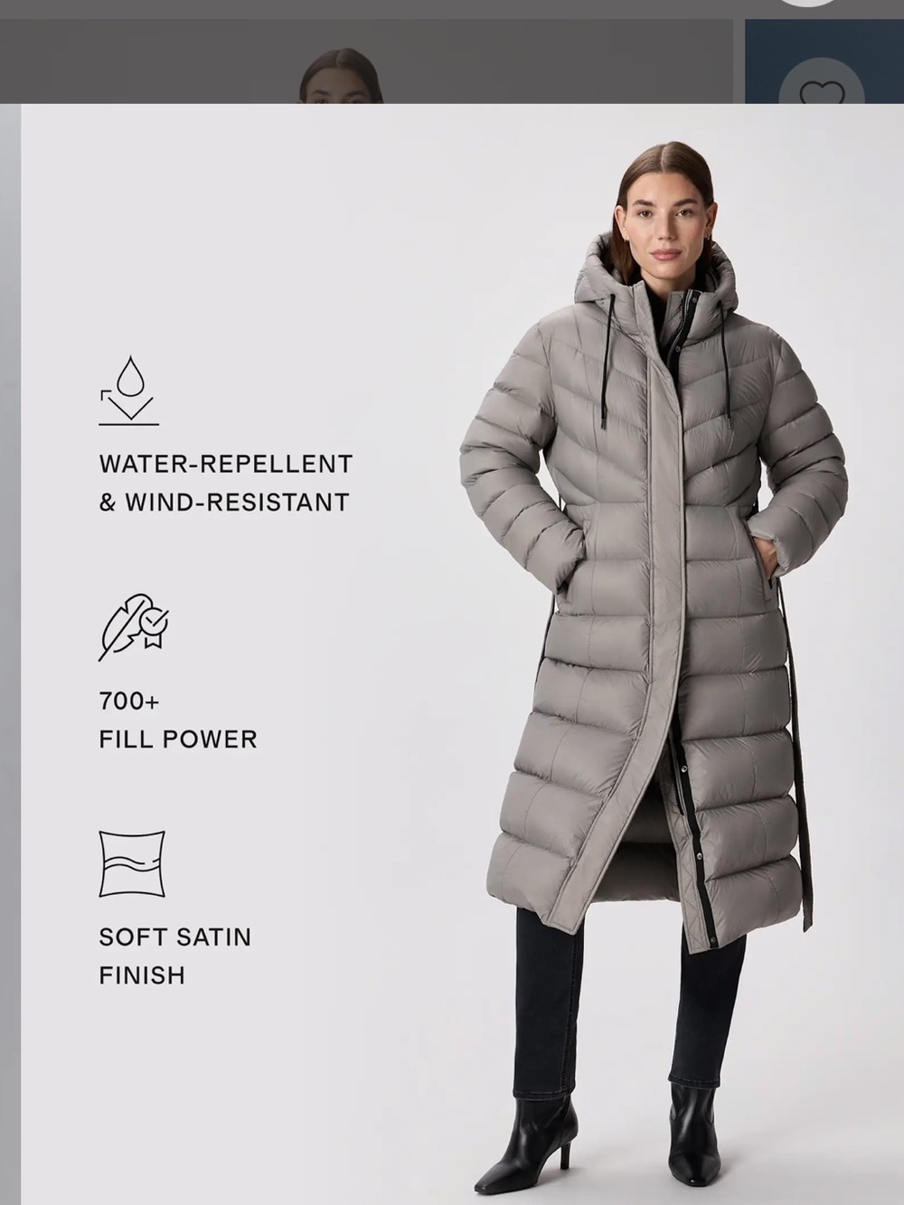 Quince Responsible Down Belted Puffer Maxi Coat LARGE NWOT